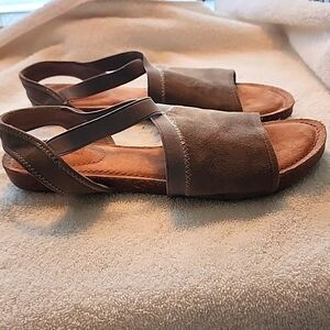 Taupe Suede Sandals
